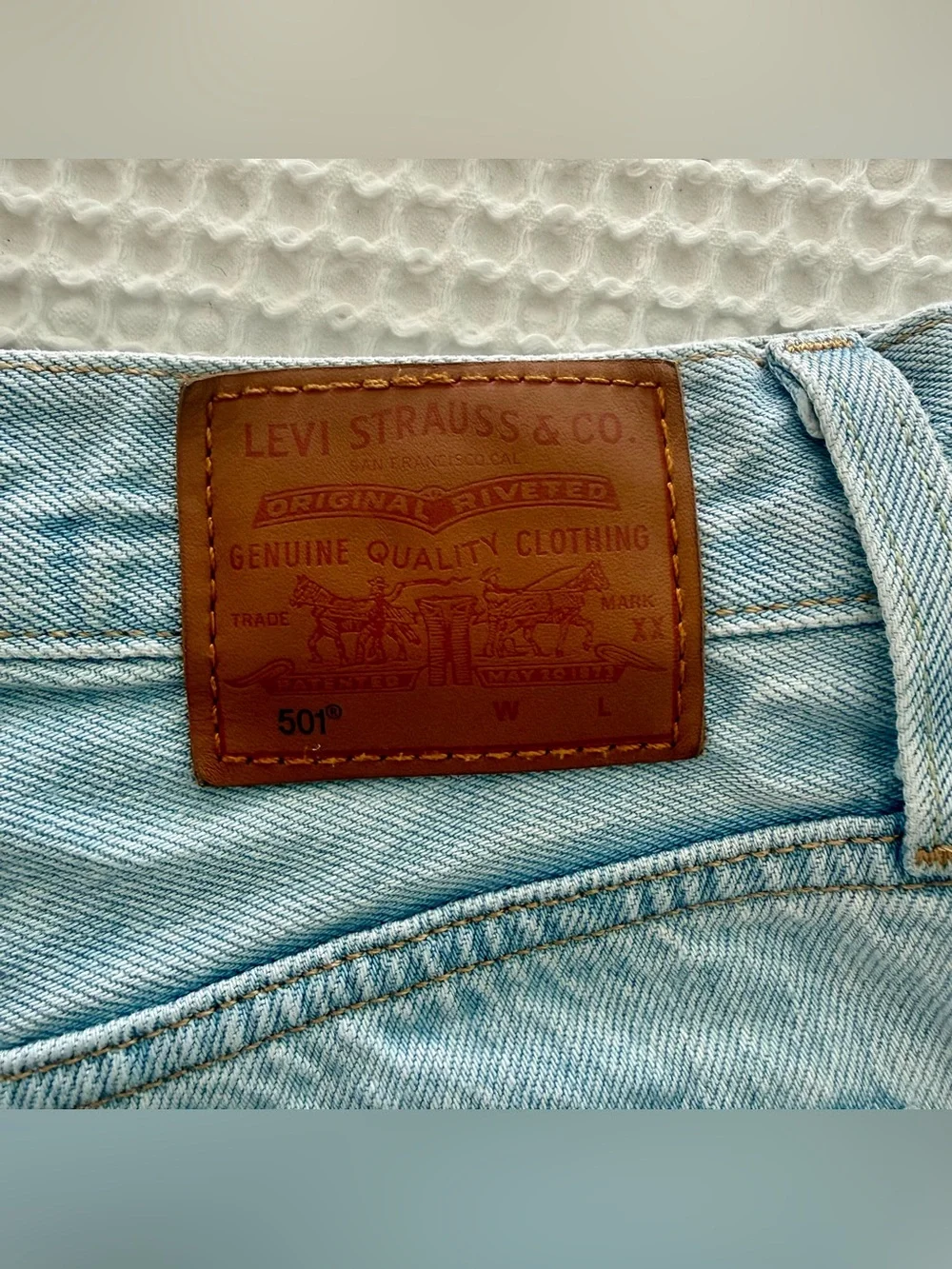 NWOT LEVI STRAUSS Women’s 501 Denim Jean Cutoff Shorts Waist 25